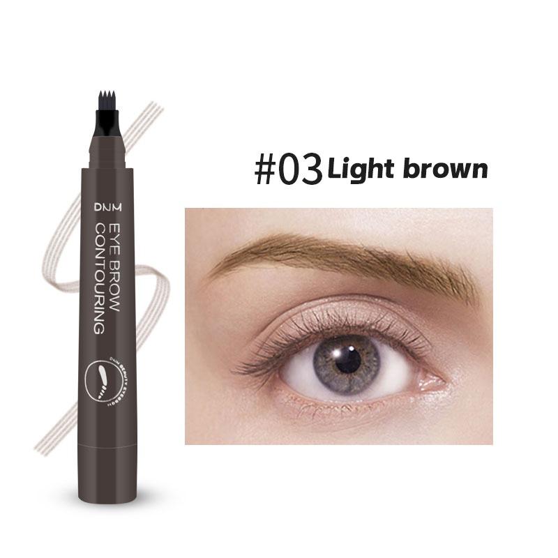 5 Colors Microblading Eyebrow Pen Waterproof Liquid Eyebrow Pencil Long Lasting Eyebrow Pen 4 Points Eye Brow Pen Cosmetics C