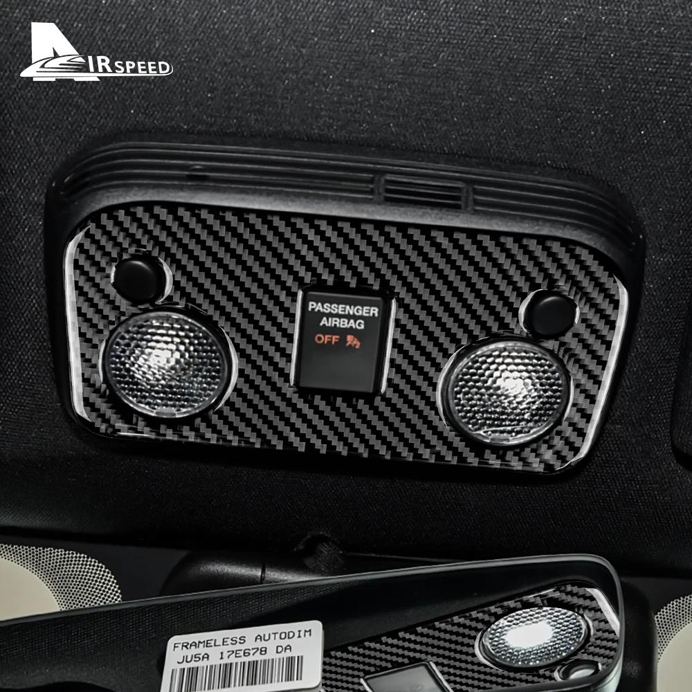 For Ford Mustang 2015-2022 Carbon Fiber Interior Reading Light Cover Trim Sticker Scratch Resistant Protective Accessories