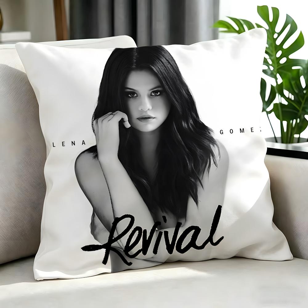 Singer - Selena Gomez Cushion Cover Cushion Cover Set 4Pcs 50X50 45X45 40X40 Pillowcase Decorative Sofa Home Decor