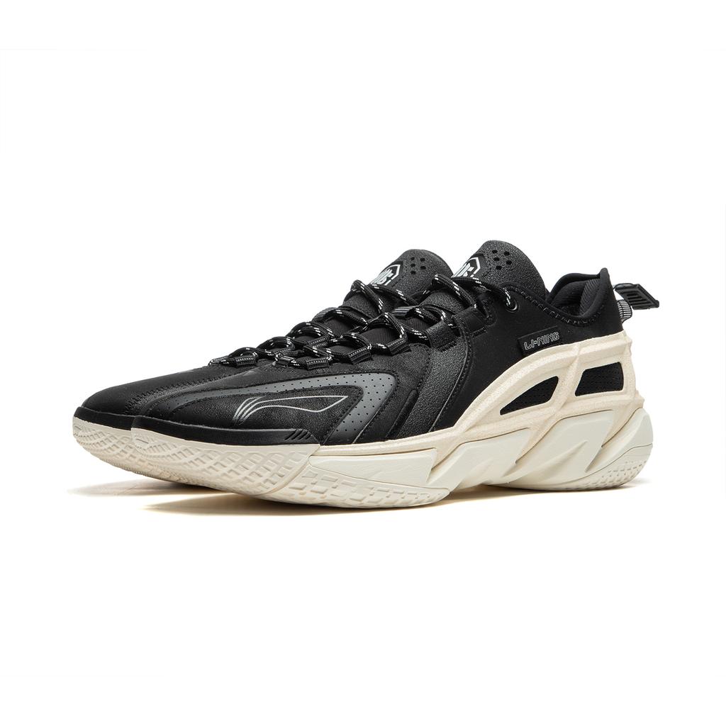 New LiNing Anti-Wool 4.5 Wear-Resistant Low-Top Basketball Shoes Men's Black White ABFU049-2