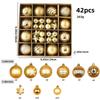 6CM Electroplated Irregular Painted Christmas Ball Ornaments Gift Box Set - Tree Hanging Decorations