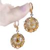 Elegant Double-Circle Rhinestone Cat's Eye Ear Cuffs - Women's Luxury Fashion Earrings