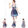Damski kostium Oktoberfest, gładka sukienka z delikatnym wykończeniem na uroczystości