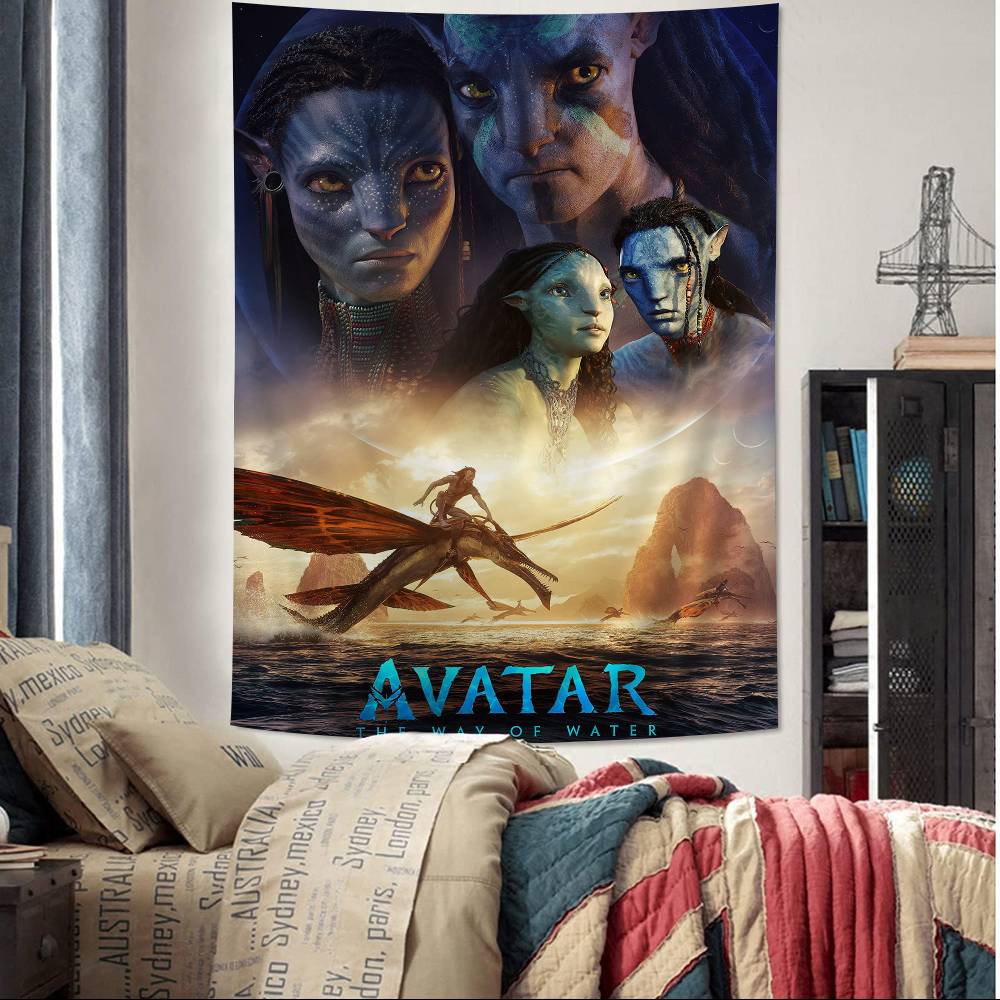 AAvatar TThe WWay OOf WWater Anime Tapestry Hanging Tarot Hippie Wall Rugs Dorm Wall Hanging Sheets
