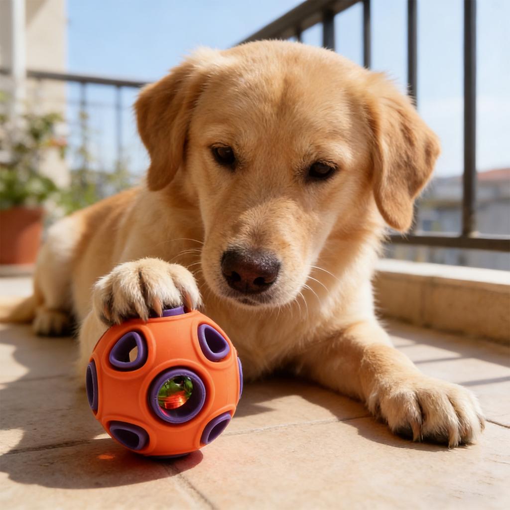 Anemone Ball Pet Toy Bell Sounding Ball, Cats And Dog Toy For Biting Resistance, Teeth Grinding, And Interactive Training