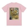 Subway Cat Meme T-shirt Gen Z Joke Stupid Brainrot Cat Lover Gift T-shirts Funny Kitty Cool Cotton Short Sleeve T-Shirts Unisex
