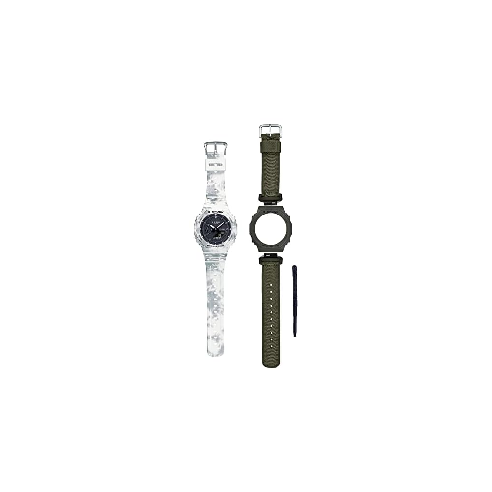 

Casio G-Shock GAE-2100GC-7AJR Men s Watch with Replacement Parts Box Set White Snow Camouflage Design