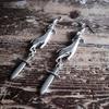 Dark Style Hand Sword Personalized Earrings - European and American Creative Ear Ornaments