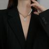 Four Pearl Pendant Necklace Women'S Light Luxury Niche Collarbone Chain Design Sense Simple Accessories