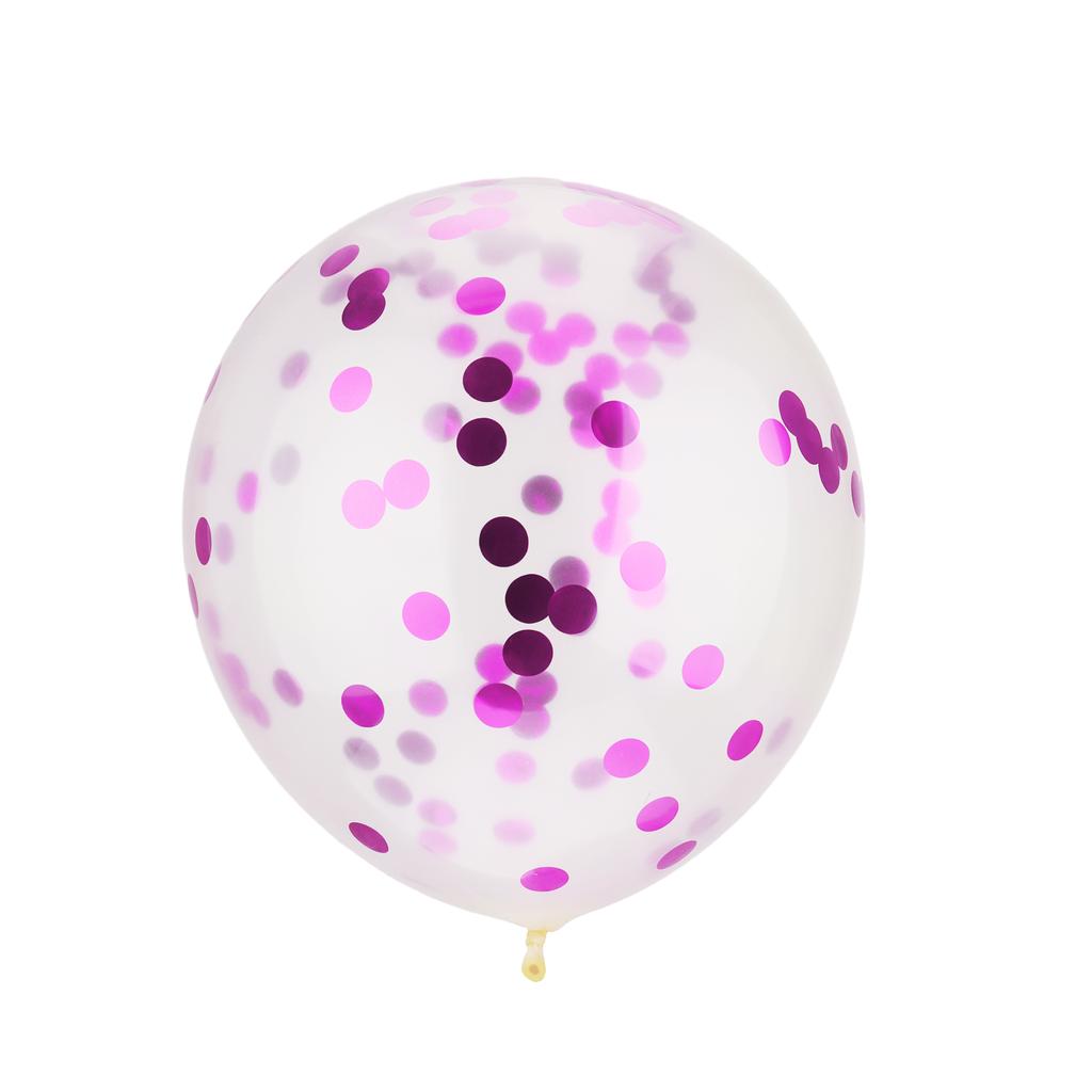 1pcs Set 12 Inch Pink Latex For Birthday Party Clear Balloons Confetti Transparent Balloons Confetti Balloons
