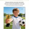 Zestaw 2 Złote Mini Trofea Wzór Gwiazdy Stabilna Czarna Podstawa Dla Dzieci Konkursy Dzień Sportu Szkolnego Nagrody