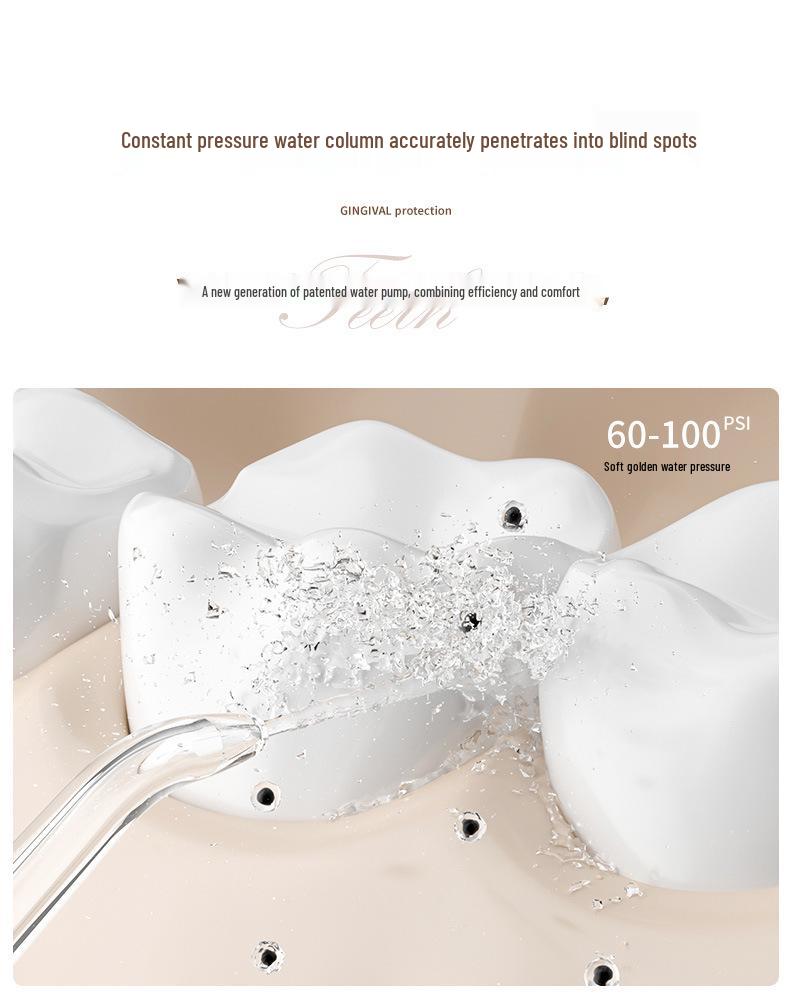 Portable Electric Water Flosser for Interdental and Orthodontic Cleaning
