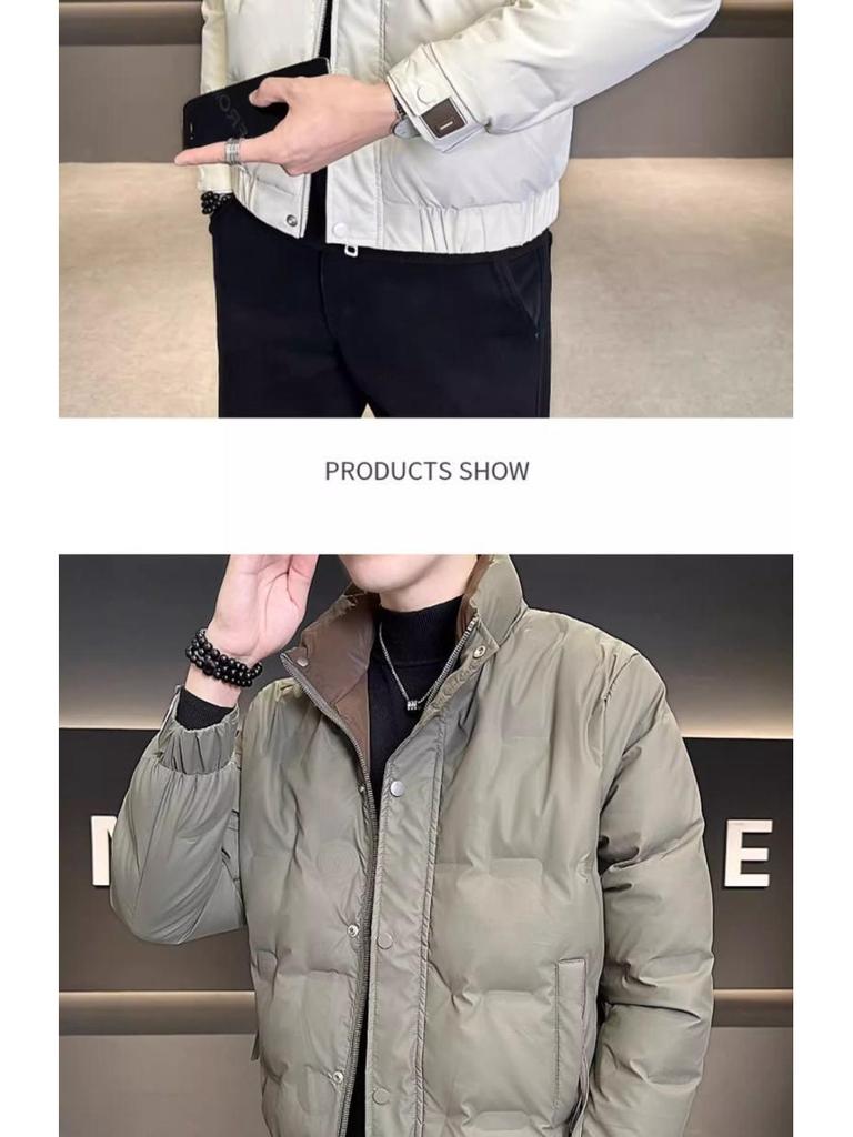 Men's 2025 Winter Trend Casual Stand-Up Collar Duck Down Jacket - Youthful Versatile Warm Outerwear