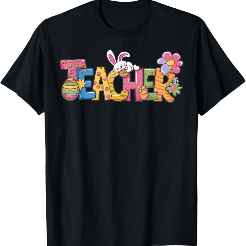 Professeur de Paques oreilles de lapin jour de la vie oeuf t-shirt S
