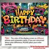 Hip Hop Graffiti Birthday Backdrop 1pc - Polyester Party Decor