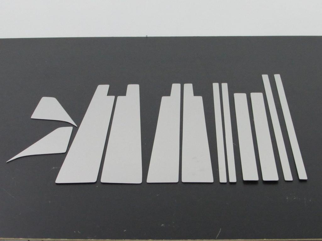 BRIGHTZ Stainless Steel Pillar Panels for BMW bB NCP30 Series 1203 Ultra-Mirror (without Visors) (12-Piece Set) [PIL-SIL-005]