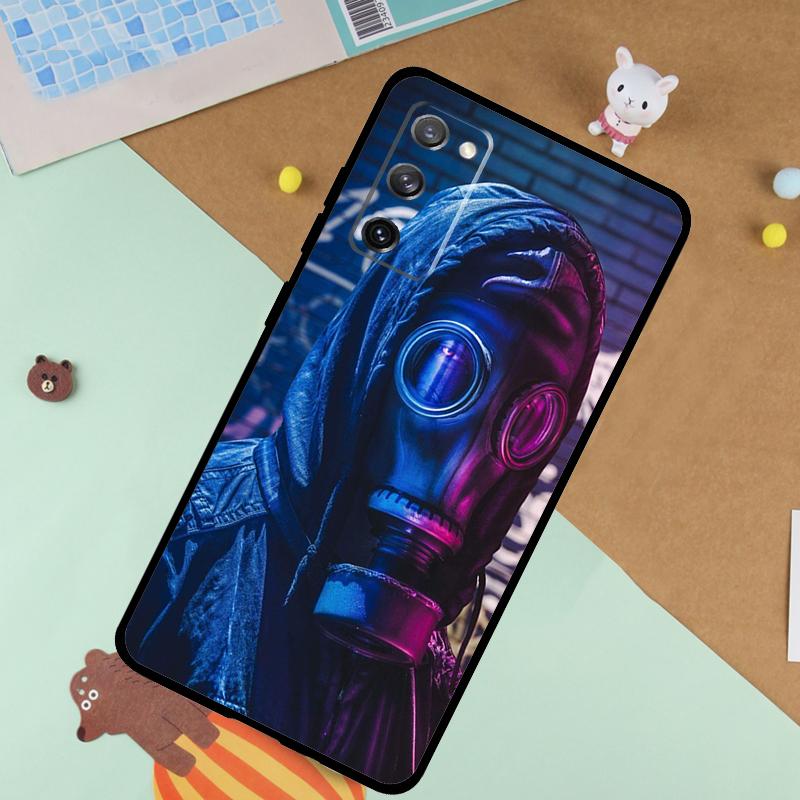 Nuclear Mask Gas Mask Soft Case For Samsung Galaxy S25 Ultra S9 S10 S20 S22 S21 Plus S23 FE S24 Ultra Funda Cover