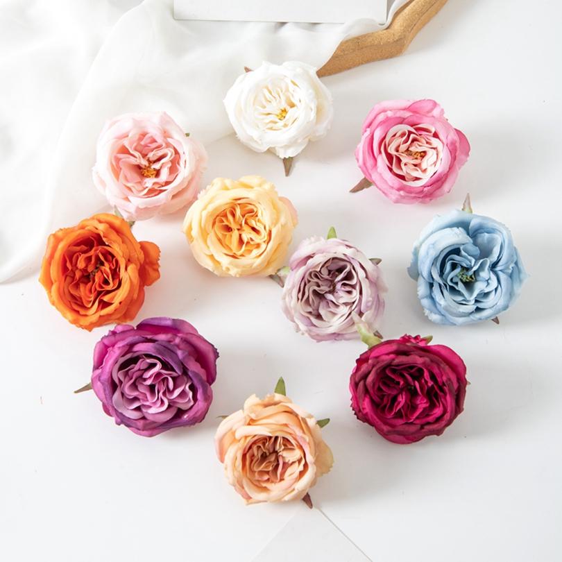 

Silk Peony Artificial flower Home Outdoor Garden Festival Wedding bridal bouquet Decor Christmas Wreath DIY gift box Hotsale 10pcs глибокий рожевий колір