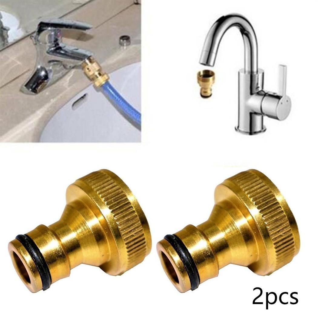 

3/4\ Brass Fitting Adaptor HOSE Tap Faucet Water Pipe CONNECTOR Garden Adapter 2pcs