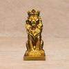 Lion with Crowned Statue Resin Table Decoration Ornament 14.5cm for Home and Office Decoration Unique