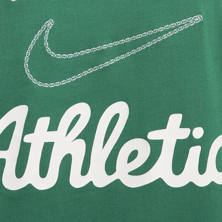 Nike T Shirts Men's Green Crew Neck Moderate Straight Fit FV3773-365