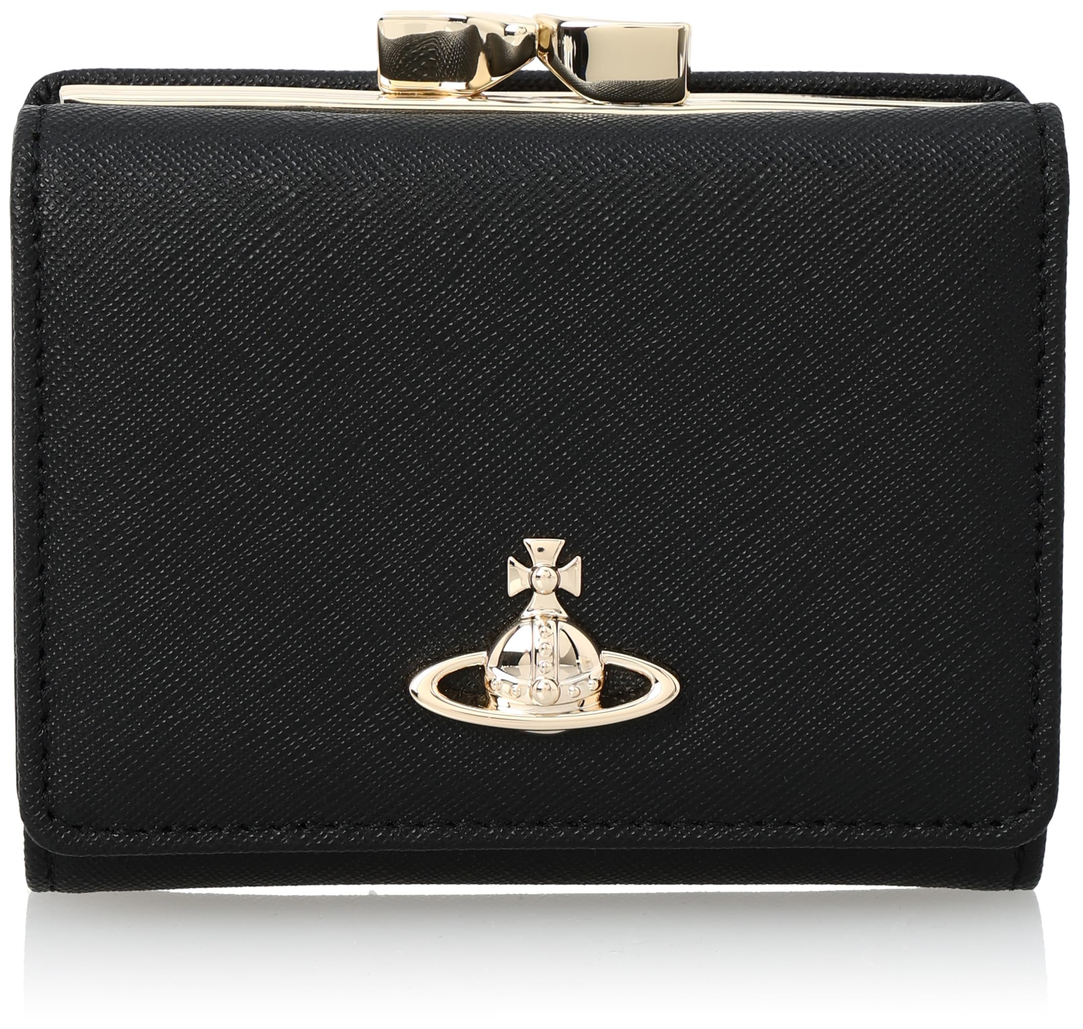 

Vivienne Westwood Saffiano Small Frame Wallet with Clasp 51010018 L001N N403BLACK Women s Closure, [Used]