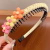 Baby Headband Anti-Slip Toothed Comb Soft 3D Heart Flower Decoration Hair