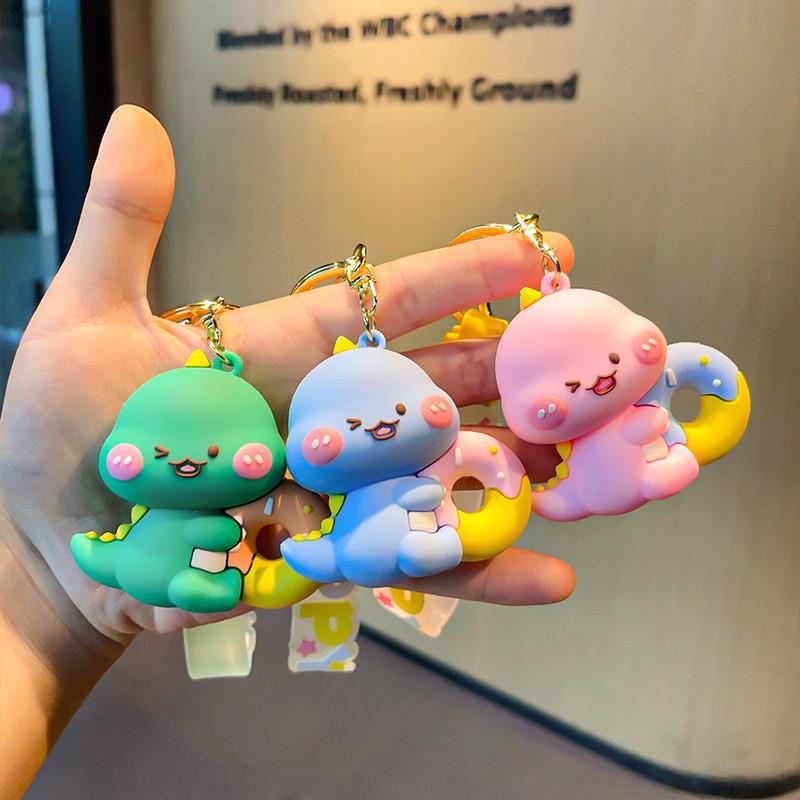 Cute Soft Silicone Dinosaur Keychain Perfect For Birthdays And Graduations