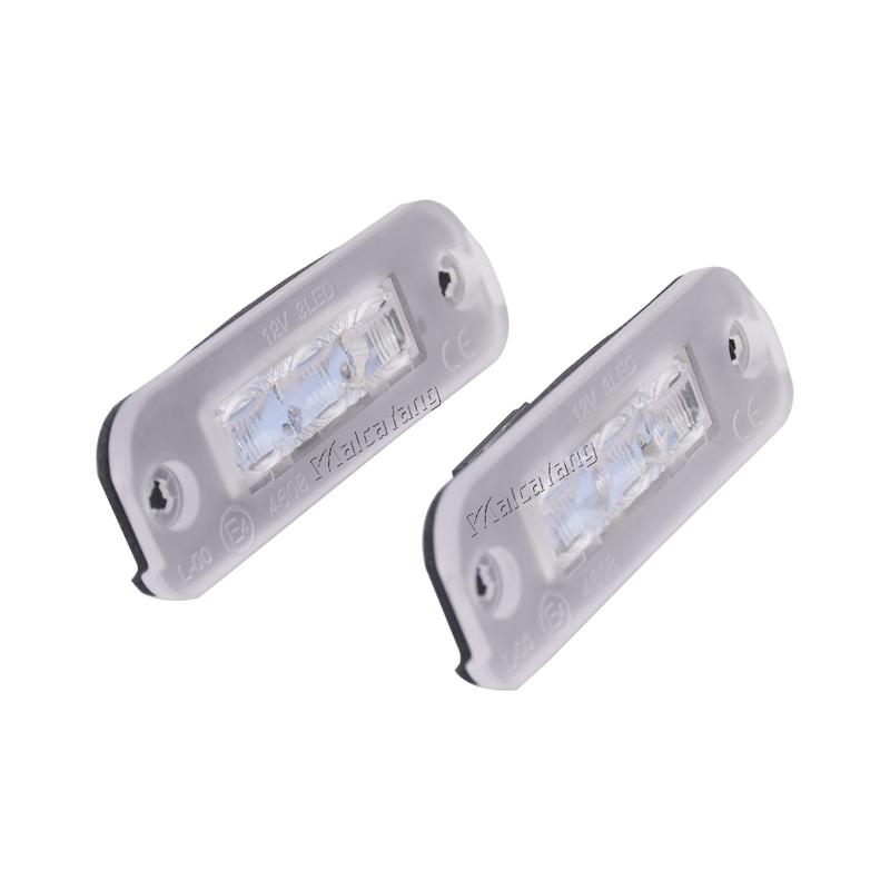 Car Rear White LED License Plate Light Number Plate Lamp For Mercedes Benz R-Class W251 V251 ML-Class W164 W163 GL-Class X164