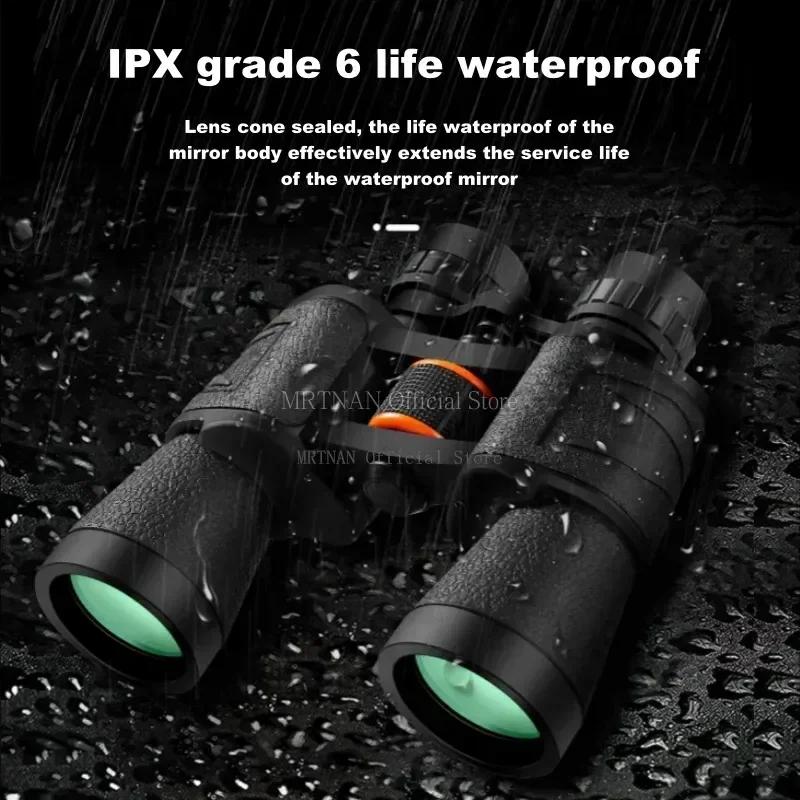 Powerful 20x50 Binoculars Telescope Low Light BAK4-Prism Long Range Waterproof Hunting Camping Equipment
