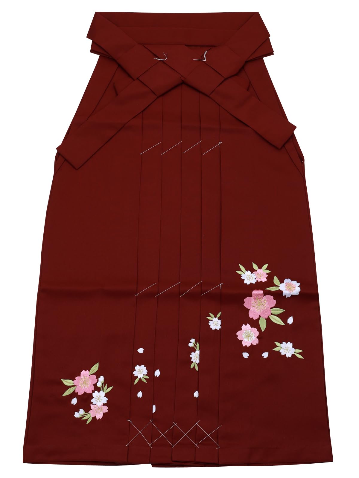 

[Hanamichi] Женская Хакама, Вышивка Сакурой, Тип Юбки, Отдельный Предмет, Размеры M-LL, hs-104 (Размер LL, 11. Бургундия)