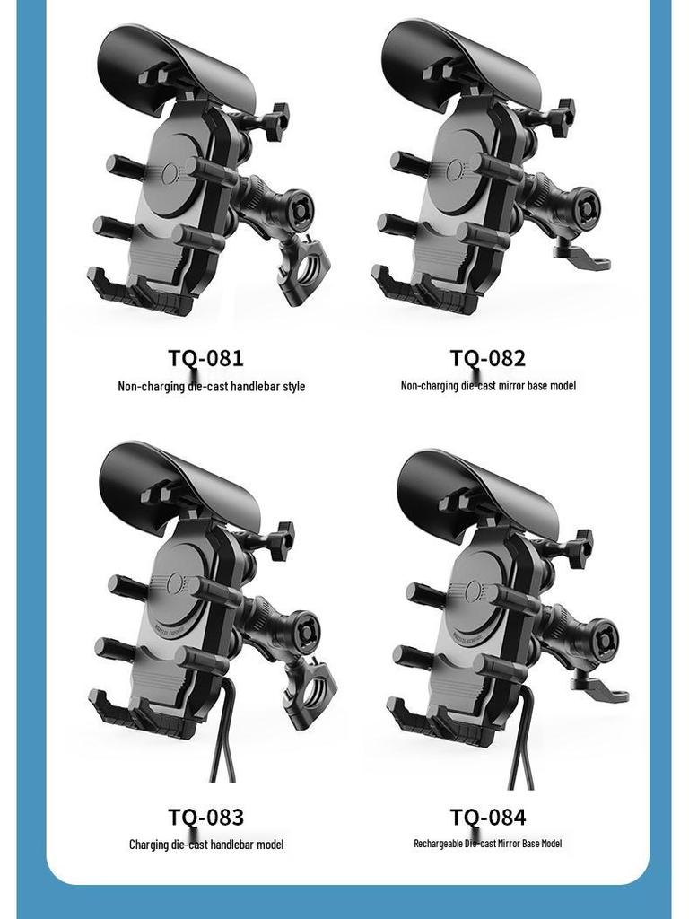 Fahrrad-Handyhalter: Stoßfest, Diebstahlschutz, Sonnenschutz, 360°-Drehung, Kabelloses Laden für Elektrofahrzeuge & Motorräder.
