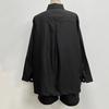 2 Pcs/Set Women Shirt Shorts Set Solid Color Long Sleeves Lapel Blouse