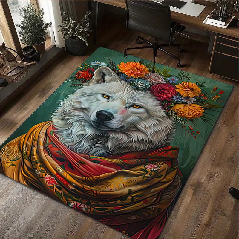 1Pc Flowers Animal Rug - Home carpet Office Decorative Carpet For Living Room Bedroom Door Mat Floor Rug Computer Chair Area Rug
