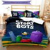 Ask the StoryBots 3pcs Bedding Set Duvet Cover Closure Includes 1 Duvet Cover & 2 Pillowcases for All Seasons Bedroom Home Dorm Decor