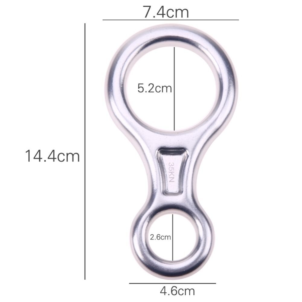 Descent Device Escape Rope for 8-16mm Rope Descender Carabiner 8 Ring Climbing Slow Down Rings