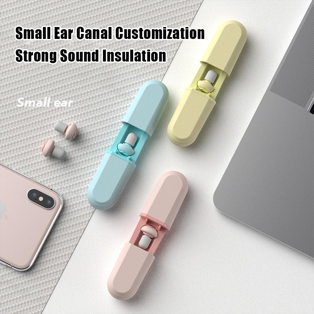 Slow Rebound Ear Plugs Memory Earplugs Noise Reduction Ear Plug Sleep Anti Noise Travel Portable with 3D Eye Mask Silk Eye Patch
