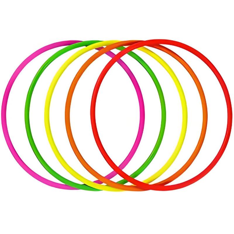

5Pcs Plastic Hoops Ring Toss Carnival Game Playground Fun Outdoor Toys For Children Party Parent Child Interaction Circle (As shown-32728)-