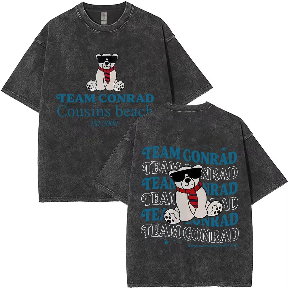 Washed Vintage TV Play The Summer I Turned Pretty Team Jeremiah Cousins Beach Tshirt Mens Women Casual Cotton Crewneck T Shirt