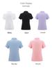 Korean Style Women's Slim Fit Short Sleeve Polo Shirt