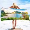 Mountain Lake Beach Towel Blanket,Microfiber Quick Dry Super Water Absorbent Towel,Sand Free Beach Towel Lightweight Yoga Mat