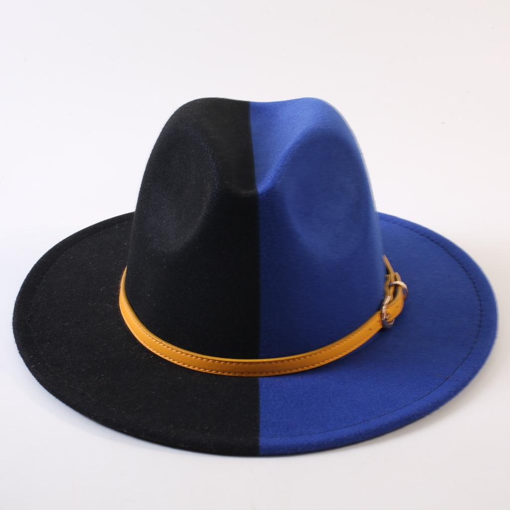 Popular European and American Classic Double-color Wide-brimmed Top Hat Men's and Women's Fashion OL Style Cowboy Hat Jazz Hat