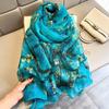 Luxus Marke Große Seide Schal Frauen Mode Druck Tücher und Wrap Bufanda Foulard Weibliche Strand Schals Dünne, Weiche Stolen