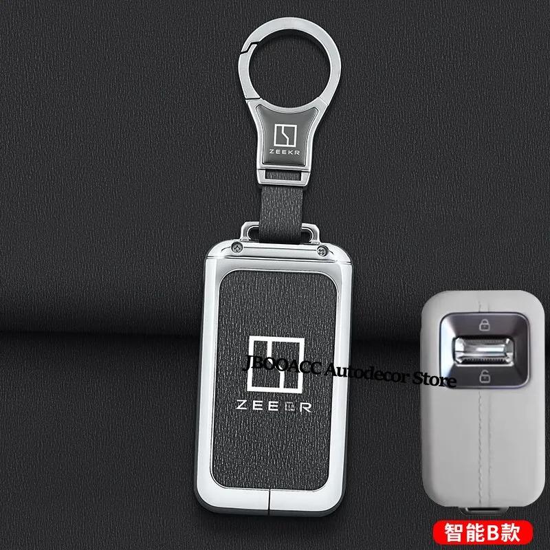 Car Key Fob Cover For Geely Zeekr 9X Max Ultra 001 Car Remote Protective Case Shell Keychain Bag With Ring Interior Accessories