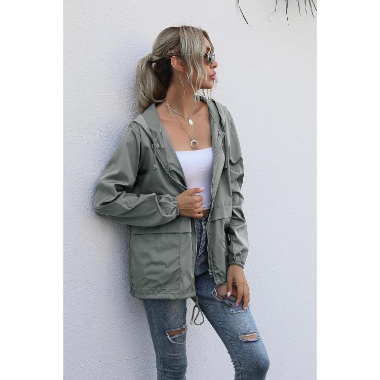 Women Waterproof Windbreaker Jacket Tactical Hooded Pilot Coat Outdoor Windproof Hip Hop Women Jackets Female Coats