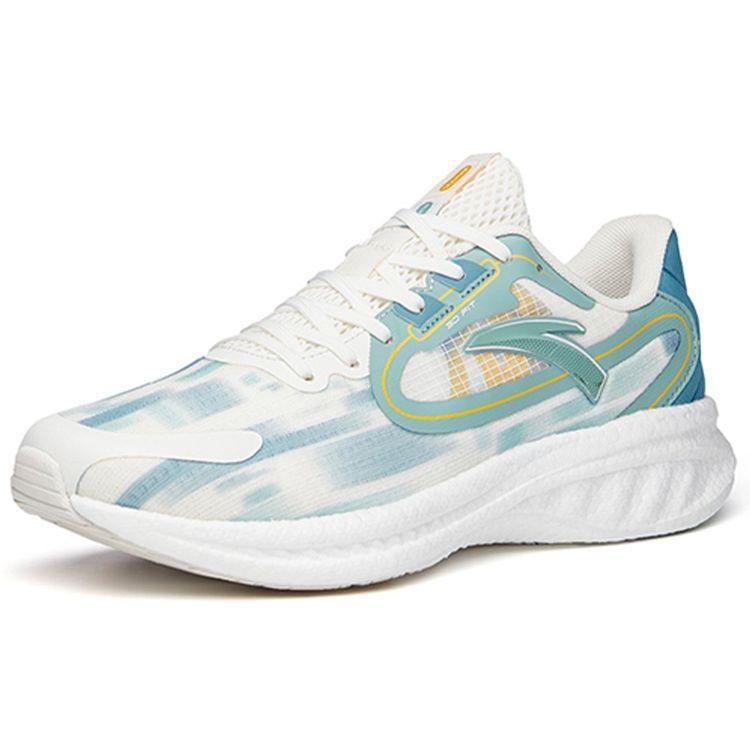 Anta Mars Foam Running Series Shock Absorbing Non-Slip Wear-Resistant Low-Top Running Shoes Men Sneakers White Green Yellow 112135585-5