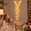 Guardian Angel Gift Blessing Wall Light, Cascading Glowing Star Christmas Lamp, LED Vintage Home Accents Starfall Effect Figurine for Bedroom