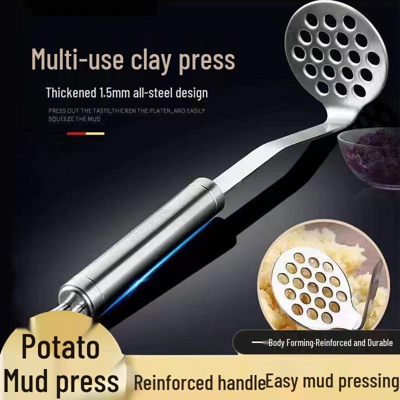 Stainless Steel Potato Masher for Baby Food & Taro - Handheld Kitchen Tool