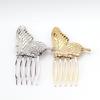 Neuer Schmetterling Haarkamm Mädchen Legierung Haarspangen Haaraccessoires für Frauen Gold Silber Farbe Haarklammern Haarnadeln Kopfschmuck Geschenke