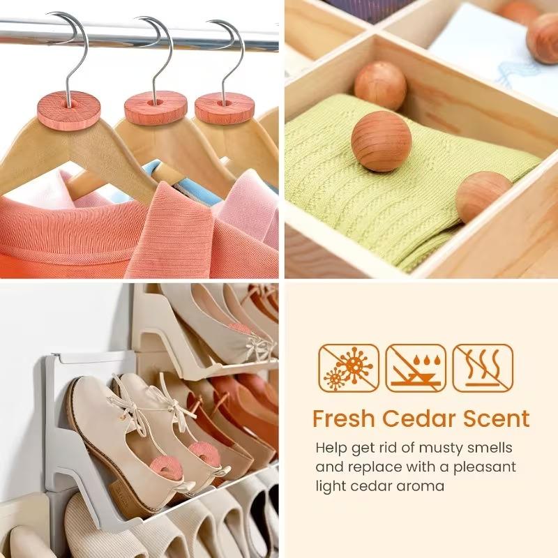 10Pcs Natural Cedar Wood Blocks Scent Moth Repellent Insect Proof For Wardrobe Closet Storage Home Anti Moth Cedar Wood Blocks